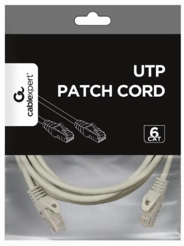Gembird Mrezni kabl, PP6U-CU-3M CAT6 BAKARNI UTP Patch cord 3m grey