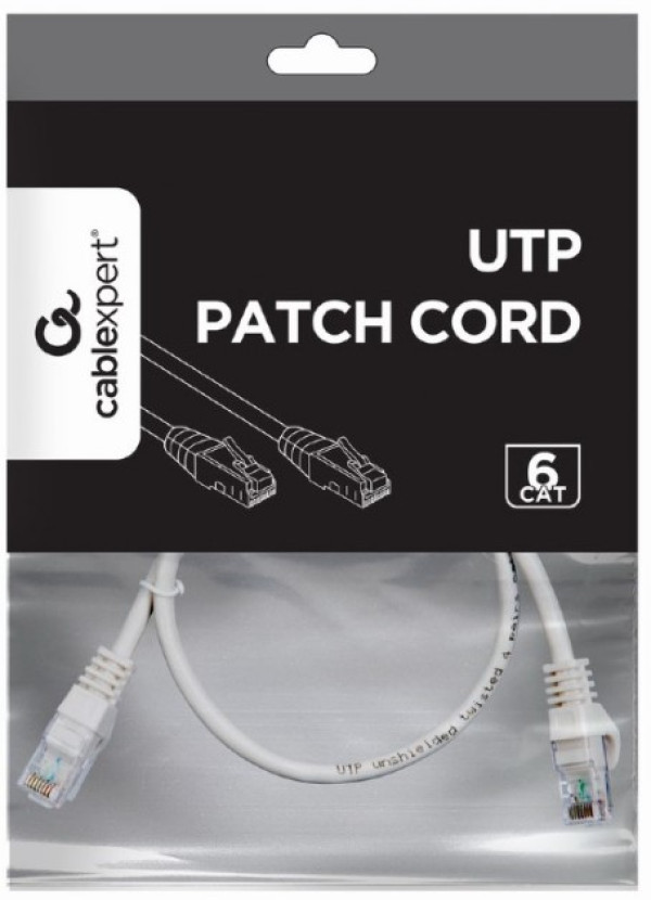PP6U-CU-0.5M Gembird Mrezni kabl, CAT6 BAKARNI UTP Patch cord 0.5m grey
