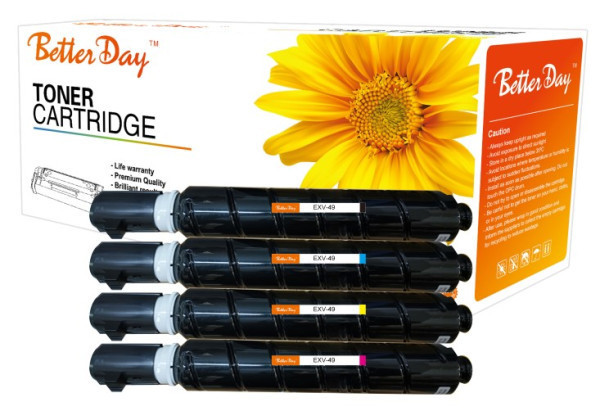 Toner BetterDay C-EXV-49 BK MPS (Low temperature toner) zam. kaseta za Canon Black 32k
