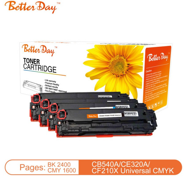Toner BetterDay 540A/320A/210X CB540A,125A,CE320A,128A,CF210X,131X zam. kaseta za HP Black 2.4k