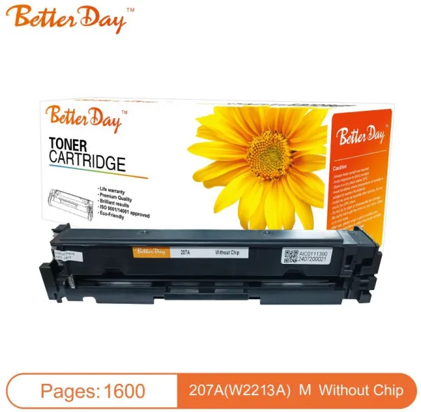 Toner BetterDay 207A(W2213A) M255/M283 zam. kaseta za HP Magent 1.6k (bez cipa)
