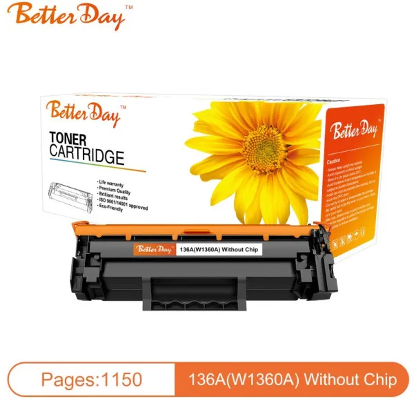 Toner BetterDay 136A, W1360A zam. kaseta za HP 1.15k (bez cipa)