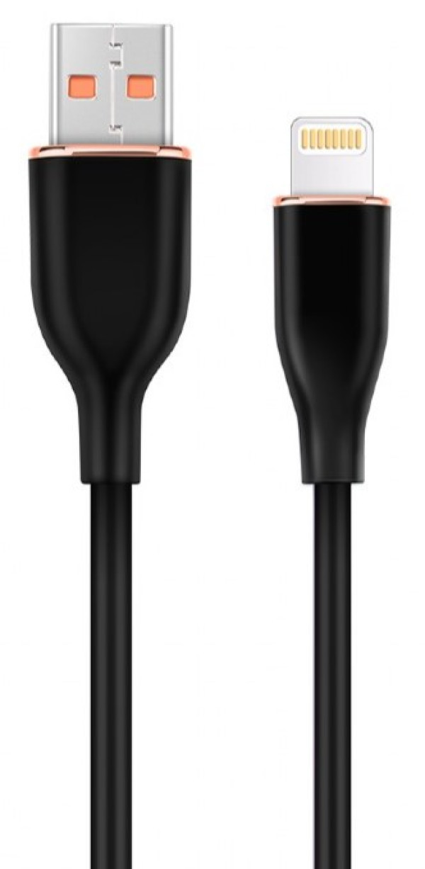 CC-USB2S-AM8PM-1.5M-BK Gembird Premium silicon 8-pin cable charging and data cable, 1.5 m, black