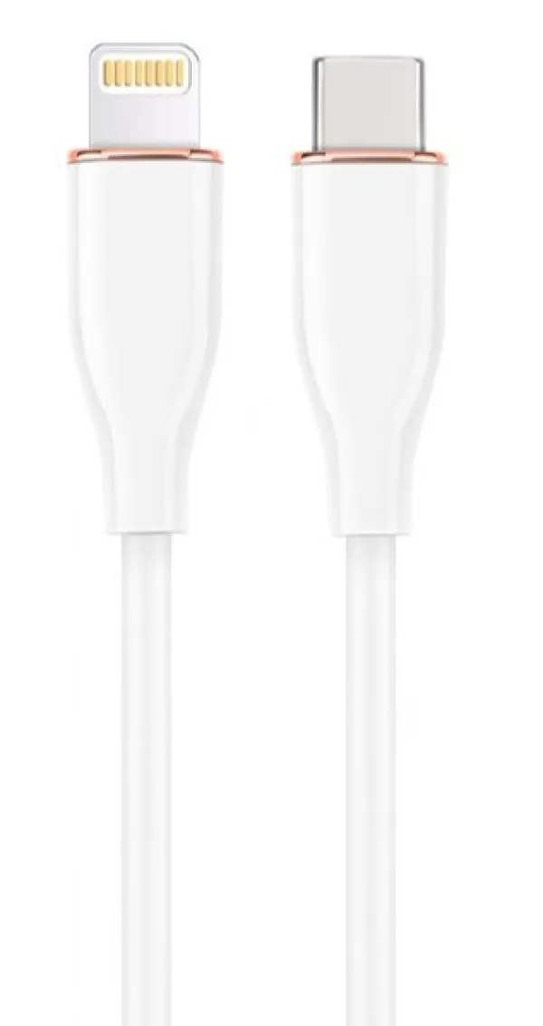 CC-USB2S-CM8PM-1.5M-W Gembird Premium silicon USB Type-C to 8-pins charging & data cable,1.5 m,White
