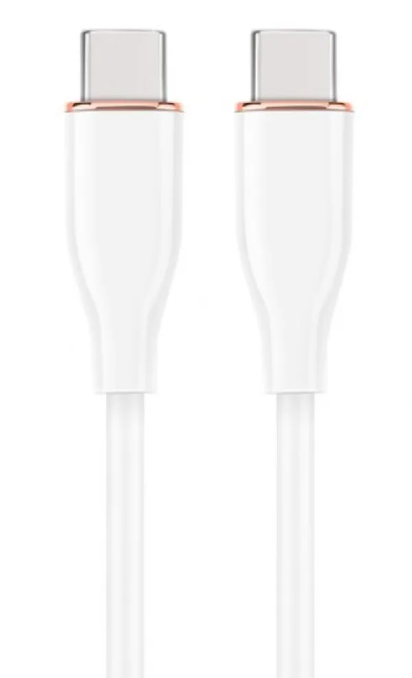 CC-USB2S-CMCM-1.5M-W Gembird 60W Premium silicon Type-C PD charging & data cable, 1.5m, White