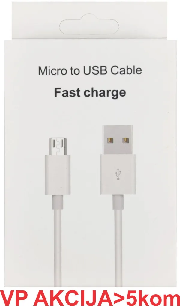 CCP-mUSB2-AMBM-1.0M ** Gembird USB 2.0 microUSB na USB kabl 1m, White (183)