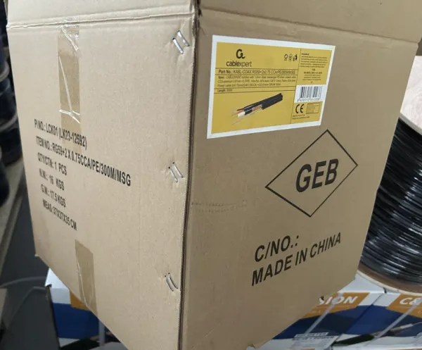 KABL-COAX-RG59+2X0.75 CCA/PE/300M/MSG Outdoor Koaksialni kabl sa napojnim kablom 2x0,75 + SAJLA 300m