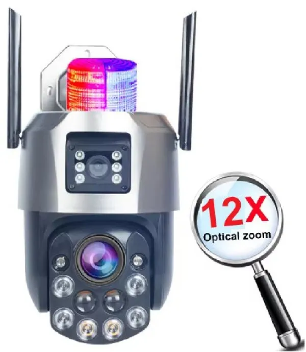 CAM-IP6MP-EP5-12X ZOOM GMB kamera  6 mpix microSD iCSee xmeye pro app Two-way voice PTZ ip66,2x3.6mm