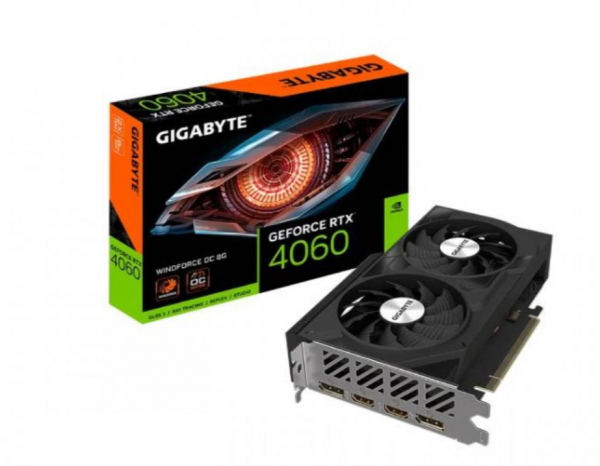 GIGABYTE NVidia GeForce RTX 4060 WINDFORCE OC 8GB GV-N4060WF2OC-8GD