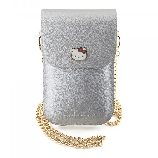 Hello Kitty torbica za dokumenta i telefon - srebrna HKOWBPGHDLMS