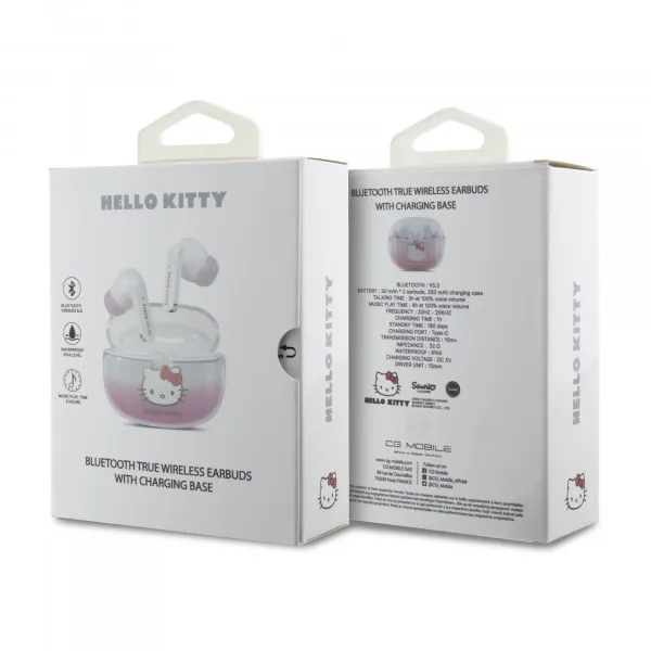 Hello Kitty TWS bežične slušalice - pink HKTWSHDGKEP