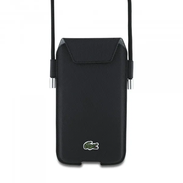 Lacoste torbica za dokumenta i telefon - crna LCPSP15XPVCK