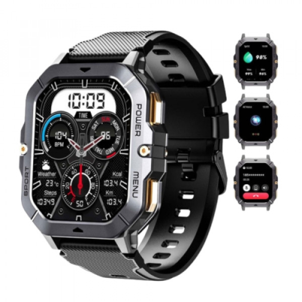 Oukitel BT101 crn Smart Watch Military 410mAhHeart rateSpO2Blood PressureAccelerometereSIM