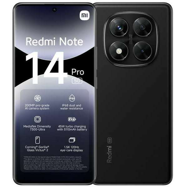 Redmi Note 14 pro EU 8+256 Midnight Black