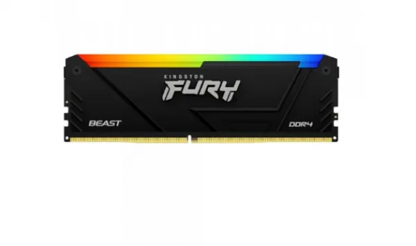 Kingston DDR4 32GB 2x16GB 3200MHz FURY BEAST RGB, Non-ECC UDIMM, CL16 1.35V, 288-Pin 1Rx8, Memory Kit, w/RGB Heatsink, XMP ( KF432C16BB2AK2/32 )