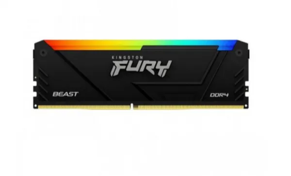 Kingston DDR4 16GB 3200MHz FURY BEAST RGB, Non-ECC UDIMM, CL16 1.35V, 288-Pin 2Rx8, w/RGB Heatsink, XMP ( KF432C16BB12A/16 )