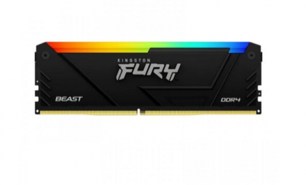 Kingston DDR4 32GB 2x16GB 3600MHz FURY BEAST RGB, Non-ECC UDIMM, CL18 1.35V, 288-Pin 1Rx8, Memory Kit, w/RGB Heatsink, XMP ( KF436C18BB2AK2/32 )