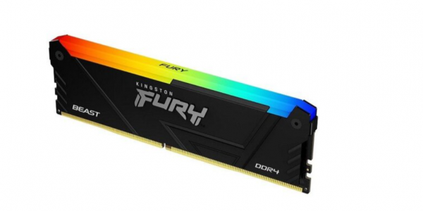 Kingston DDR4 8GB 3600MHz FURY BEAST RGB, Non-ECC UDIMM, CL17 1.35V, 288-Pin 1Rx8, w/RGB Heatsink, XMP ( KF436C17BB2A/8 )