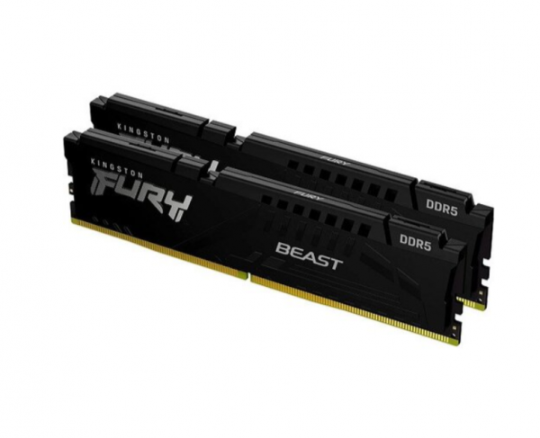 Kingston DDR5 64GB (2x32GB) 6000MT/s FURY BEAST, Non-ECC UDIMM, CL36 1.35V, 288-Pin 2Rx8, Black, Memory Kit, w/Heatsink, XMP & EXPO ( KF560C36BBEK