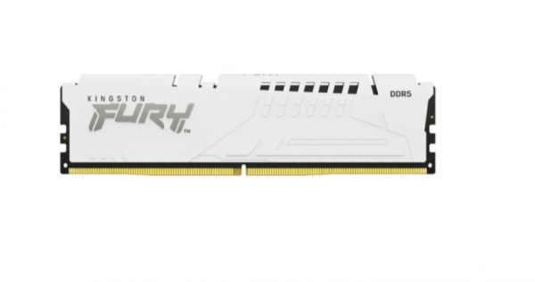 Kingston DDR5 16GB 6400MT/s FURY BEAST, Non-ECC UDIMM, CL32 1.4V, 288-Pin 1Rx8, White, w/Heatsink, XMP ( KF564C32BW-16 )