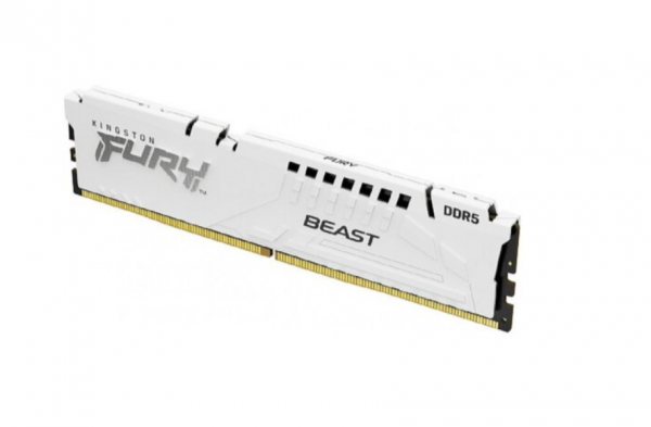 Kingston DDR5 16GB 6000MT/s FURY BEAST RGB, Non-ECC UDIMM, CL36 1.35V, 288-Pin 1Rx8, White, Memory Kit, w/Heatsink, XMP & EXPO ( KF560C36BWE2A-16