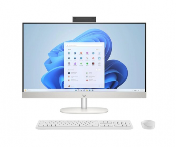 HP All-in-One 27-cr0046ny,AMD Ryzen 7 7730U,16GB DDR4-3200 RAM,512GB PCIe NVMe M.2 SSD,27''IPS AG FHD 1920x1080,AMD Radeon Graphics,HP 125 U