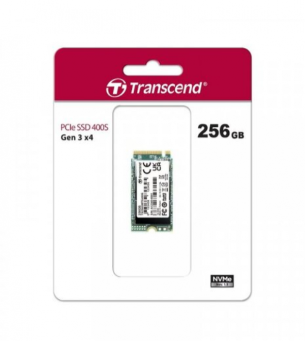 Transcend 256GB, M.2 2242,PCIe Gen3x4, NVMe, 3D TLC, DRAM-less ( TS256GMTE400S )