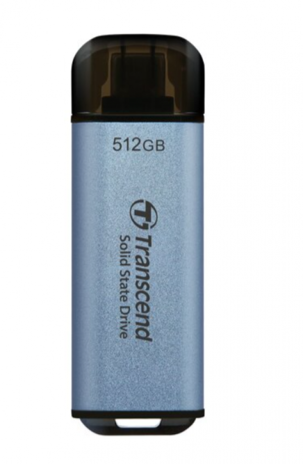 Transcend 512GB, Portable SSD, ESD300C, USB 10Gbps, Type C, Sky Blue ( TS512GESD300C )