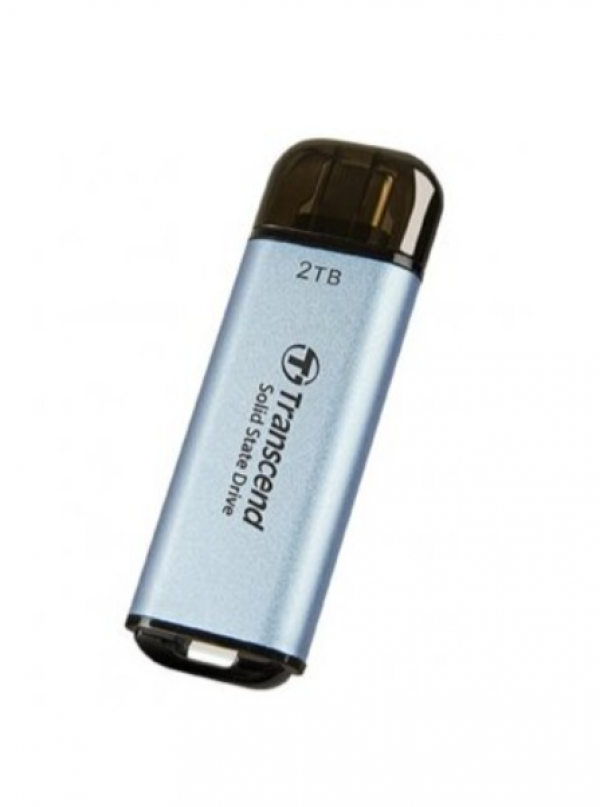 Transcend 2TB, Portable SSD, ESD300C, USB 10Gbps, Type C, Sky Blue ( TS2TESD300C )