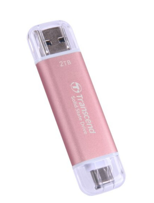 Transcend  2TB, Portable SSD, ESD310P, USB 10Gbps, Type C/ A,Pink ( TS2TESD310P )