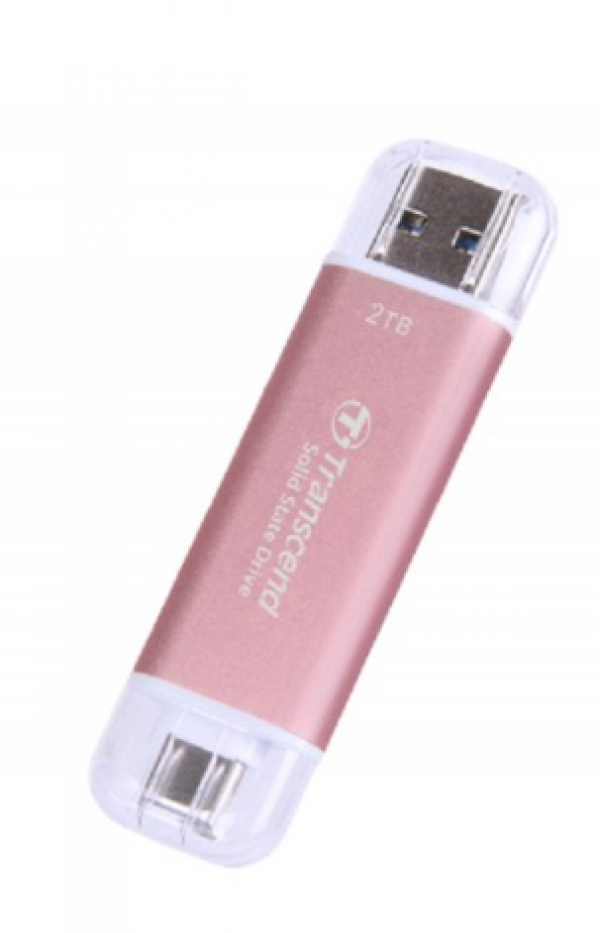 Transcend  2TB, Portable SSD, ESD310P, USB 10Gbps, Type C/ A,Pink ( TS2TESD310P )