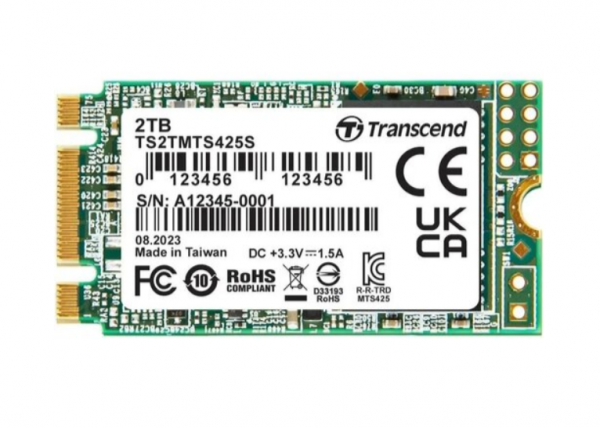 Transcend 2TB, M.2 2242 SSD, SATA3 B+M Key, TLC ( TS2TMTS425S )