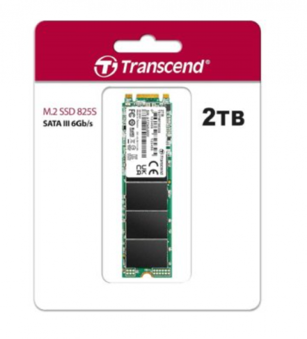 Transcend M.2 SATA III 2TB, 2280, B+M Key, 3D NAND, DRAM-less, Read up to 550 MB/s, Write up to 500 MB/s ( TS2TMTS825S )