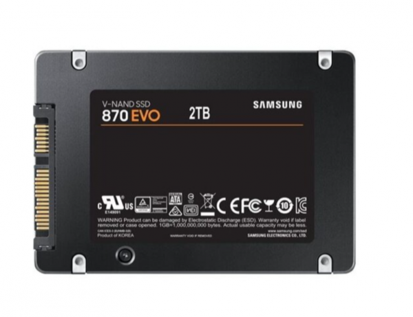 Samsung  2TB SSD, 870 EVO SATA III, Read up to 560 MB/s, Write up to 530 MB/s ( MZ-77E2T0B/EU )