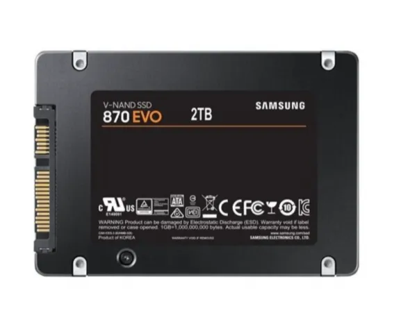 Samsung  2TB SSD, 870 EVO SATA III, Read up to 560 MB/s, Write up to 530 MB/s ( MZ-77E2T0B/EU )