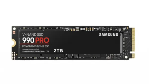 Samsung M.2 NVMe 2TB SSD, 990 PRO, PCIe Gen4.0 x4, Read up to 7450 MB/s, Write up to 6900 MB/s ( MZ-V9P2T0BW )