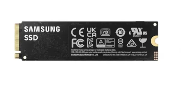 Samsung M.2 NVMe 2TB SSD, 990 PRO, PCIe Gen4.0 x4, Read up to 7450 MB/s, Write up to 6900 MB/s ( MZ-V9P2T0BW )