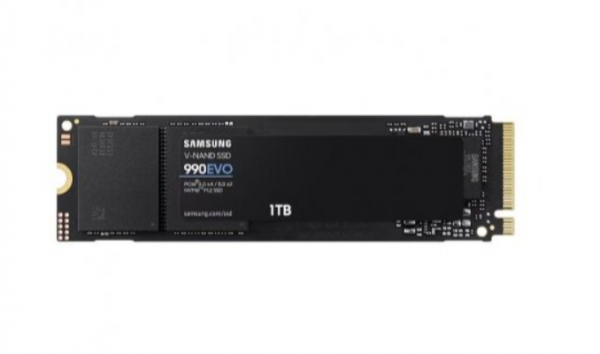 Samsung M.2 NVMe 2TB SSD, 990 EVO, PCIe Gen4.0 x4 / 5.0 x2, Read up to 5,000 MB/s, Write up to 4,200 MB/s (single sided), 2280 ( MZ-V9E2T0BW )