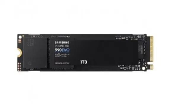 Samsung M.2 NVMe 1TB, 2280, Gen PCIe 4.0x4/5.0x2, 990 EVO Plus, Read up to 7150 MB/s, Write up to 6300 MB/s (single sided) ( MZ-V9S1T0BW )