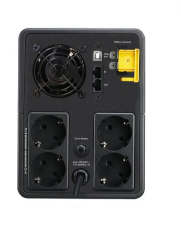 APC Back-UPS 1600VA, Line Interactive, Tower, 1600VA/900W, 230V, AVR, 4x Schuko, PF 0.56 (Full load), Battery 7Ah (APCRBC176), Line Protect