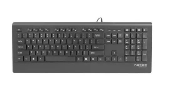 NATEC BARRACUDA, Slim Multimedia Keyboard US, USB, Black ( NKL-0876 )