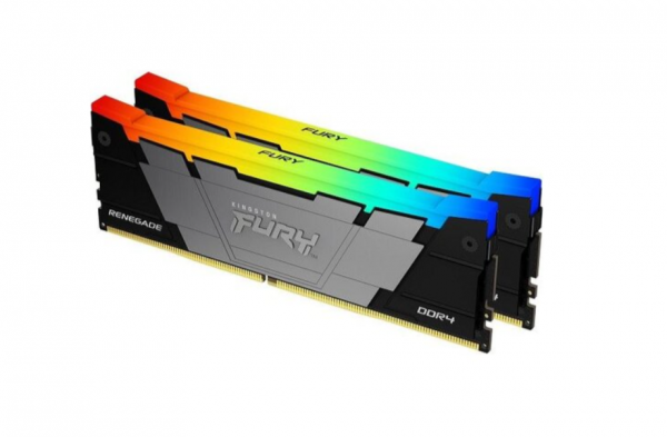 Kingston DDR4 64GB (2x32GB) 3600MHz FURY RENEGADE RGB, Non-ECC UDIMM, CL18 1.35V, 288-Pin 2Rx8, Memory Kit, w/RGB Heatsink, XMP ( KF436C18RB2AK2/6
