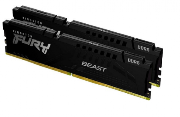 Kingston  DDR5 32GB (2x16GB) 6000MT/s FURY BEAST, Non-ECC UDIMM, CL36 1.35V, 288-Pin 1Rx8, Black, Memory Kit, w/Heatsink, XMP & EXPO ( KF560C36BBE2