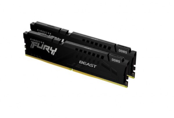 Kingston DDR5 32GB (2x16GB) 5200MT/s FURY BEAST, Non-ECC UDIMM, CL40 1.25V, 288-Pin 1Rx8, Black, Memory Kit, w/Heatsink, XMP ( KF552C40BBK2-32 )