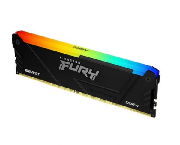 Kingston DDR4 16GB 3200MHz FURY BEAST RGB, Non-ECC UDIMM, CL16 1.35V, 288-Pin 1Rx8, w/RGB Heatsink, XMP ( KF432C16BB2A/16 )