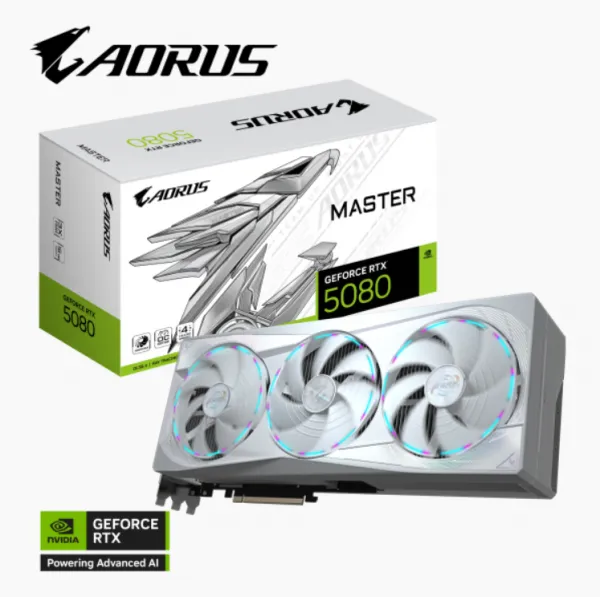 GIGABYTE AORUS GeForce RTX 5080 MASTER ICE 16GB ( GV-N5080AORUSM ICE-16GD )