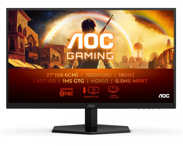 Gaming monitor 27 AOC 27G42E, Full HD, IPS, 180Hz, 1ms, HDMI, DisplayPort
