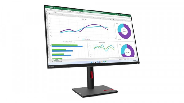 Monitor 31.5 Lenovo ThinkVision T32h-30, 2K/QHD, IPS, 60Hz, 4ms, HDMI, DisplayPort, USB-A, USB-C (63D3GAT1EU)