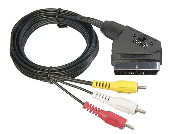 Kabl  SCART to 3RCA,  with IN-OUT swich, 1.5m 022062