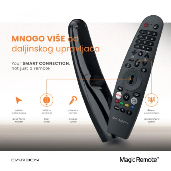 Carbon Smart TV 65QLED4KSW sa magičnim daljinskim